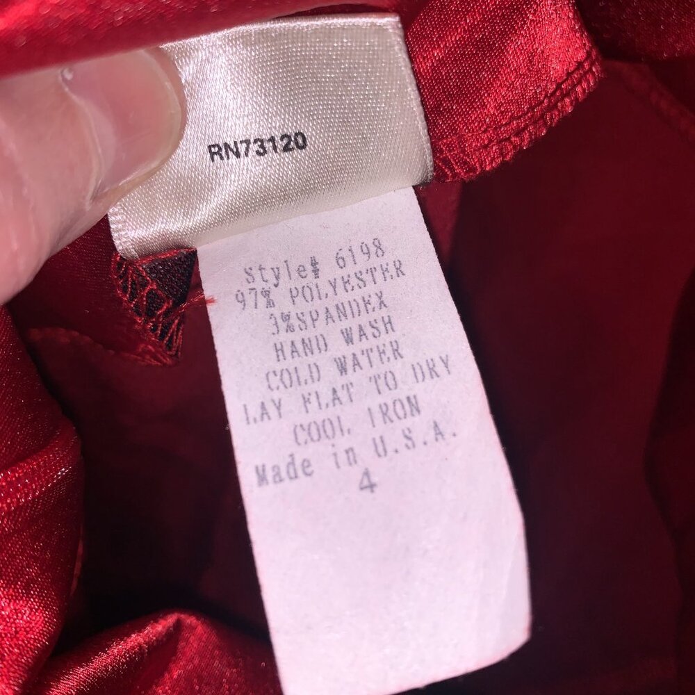 FREDERICK'S of HOLLYWOOD strapless red dress in size 4 - Picture 4 of 5